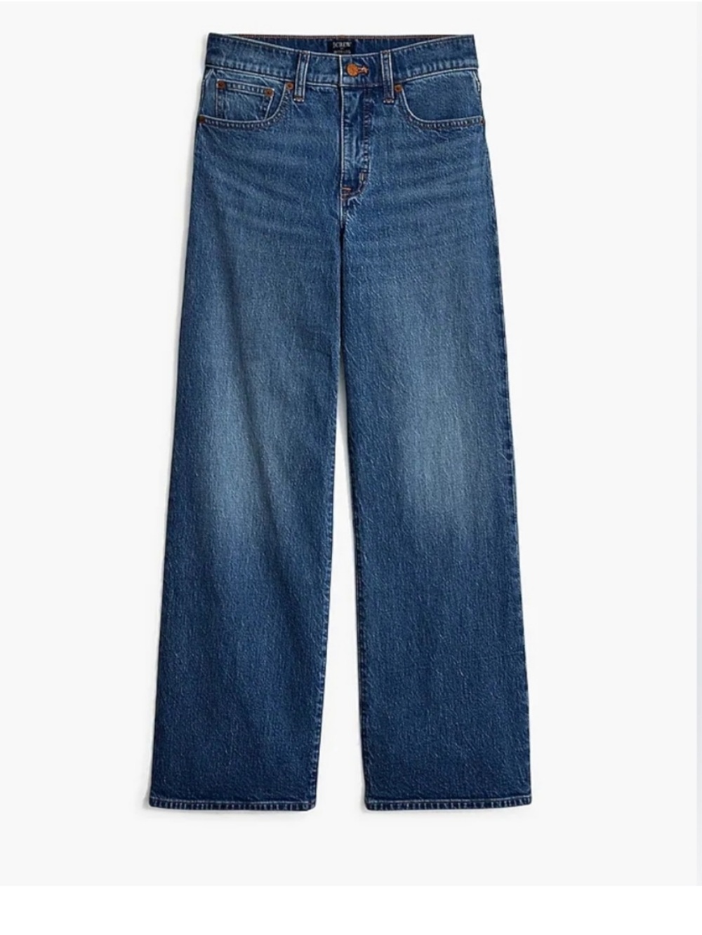 J. Crew Wide Leg Crop Jeans in Medium Wash